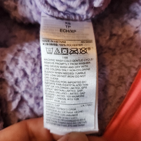 Gap Colorblock Sherpa Teddy 1/4 Zip Pullover Henley Sweater - Picture 9 of 10